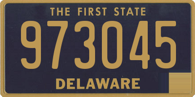 DE license plate 973045