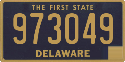 DE license plate 973049