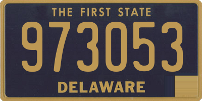 DE license plate 973053