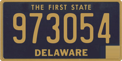 DE license plate 973054