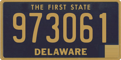 DE license plate 973061