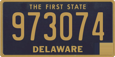 DE license plate 973074