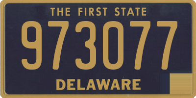 DE license plate 973077