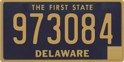 DE license plate 973084