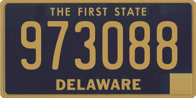 DE license plate 973088