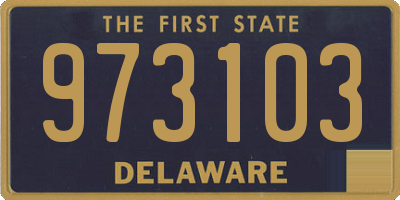DE license plate 973103