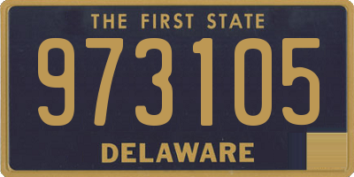 DE license plate 973105