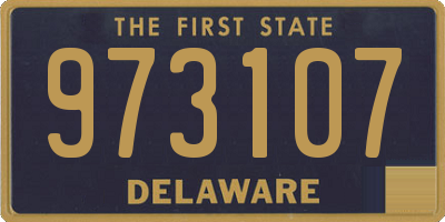 DE license plate 973107