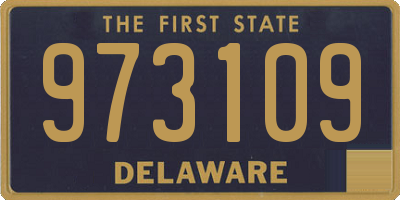 DE license plate 973109