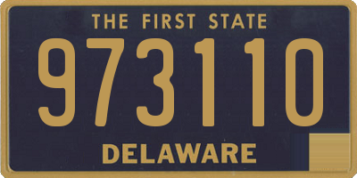 DE license plate 973110