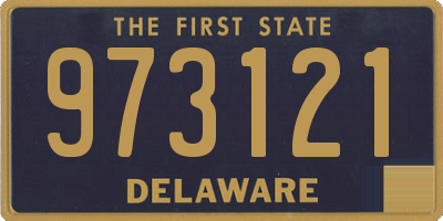 DE license plate 973121