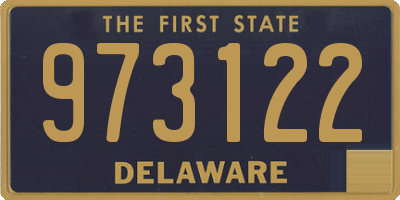 DE license plate 973122