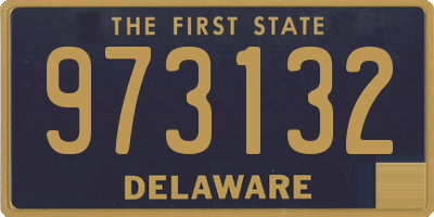DE license plate 973132