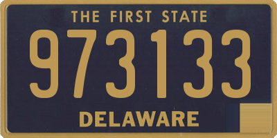 DE license plate 973133