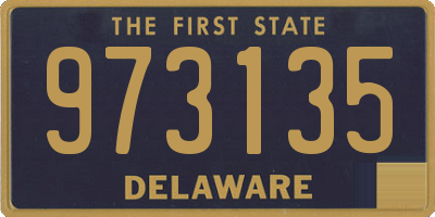 DE license plate 973135