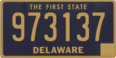 DE license plate 973137