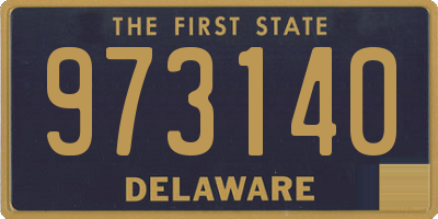 DE license plate 973140