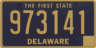 DE license plate 973141