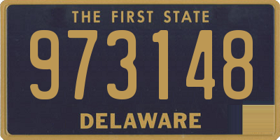 DE license plate 973148
