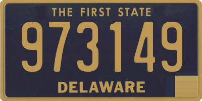 DE license plate 973149
