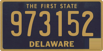 DE license plate 973152