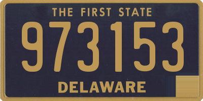 DE license plate 973153