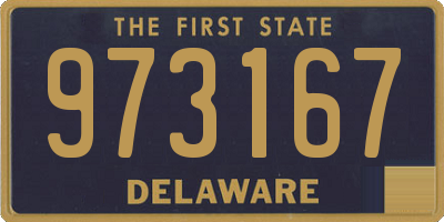 DE license plate 973167