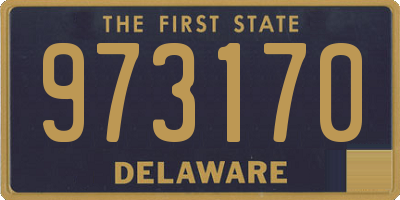 DE license plate 973170