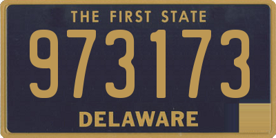DE license plate 973173