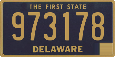 DE license plate 973178