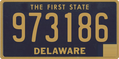DE license plate 973186