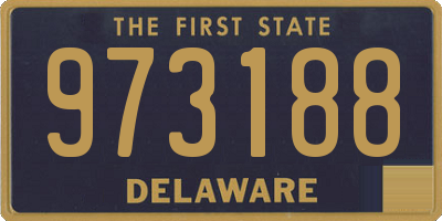 DE license plate 973188