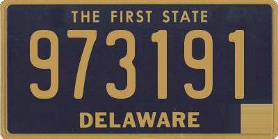 DE license plate 973191