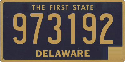 DE license plate 973192