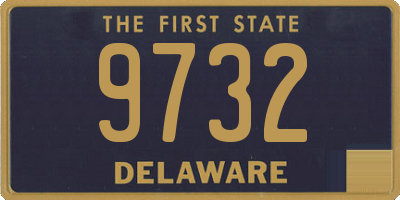 DE license plate 9732