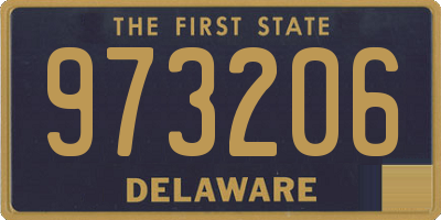 DE license plate 973206