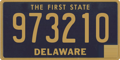 DE license plate 973210