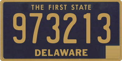 DE license plate 973213