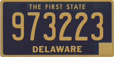 DE license plate 973223