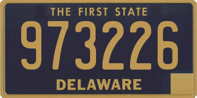 DE license plate 973226