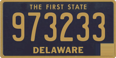 DE license plate 973233