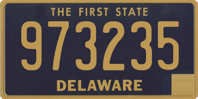 DE license plate 973235