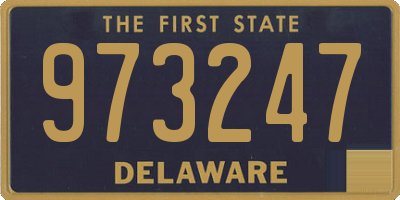 DE license plate 973247