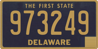 DE license plate 973249