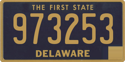 DE license plate 973253