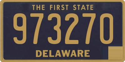 DE license plate 973270