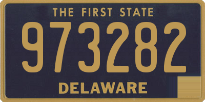 DE license plate 973282