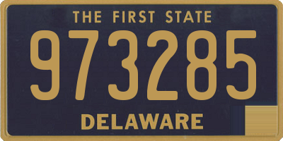 DE license plate 973285