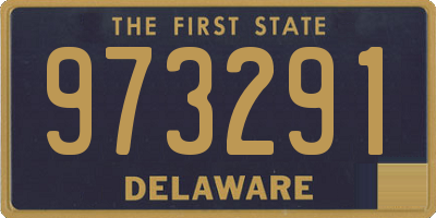 DE license plate 973291