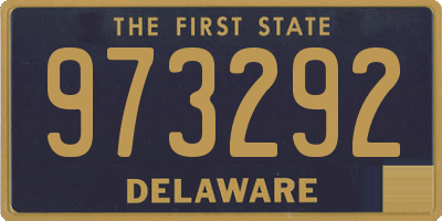 DE license plate 973292